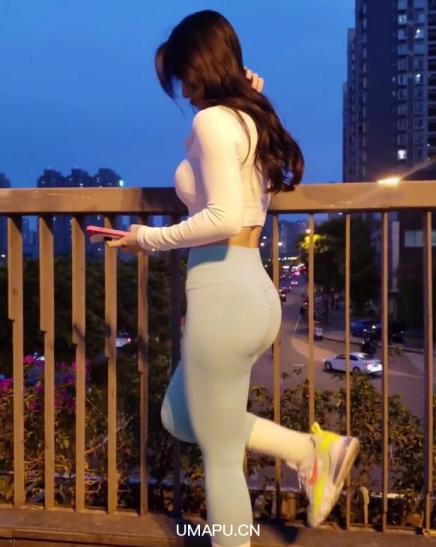 魔镜街拍-健身绿色瑜伽健身好身材-高清无水印素材【5V】