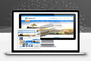 【CMS模版】易优cms蓝色风格商业商务公司网站模板源码 带手机端
